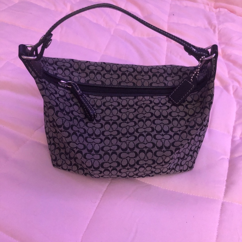 Coach grey and black handbag vintage